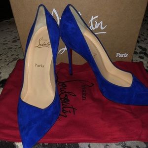 Size 40 Christian LOUBOUTIN blue suede